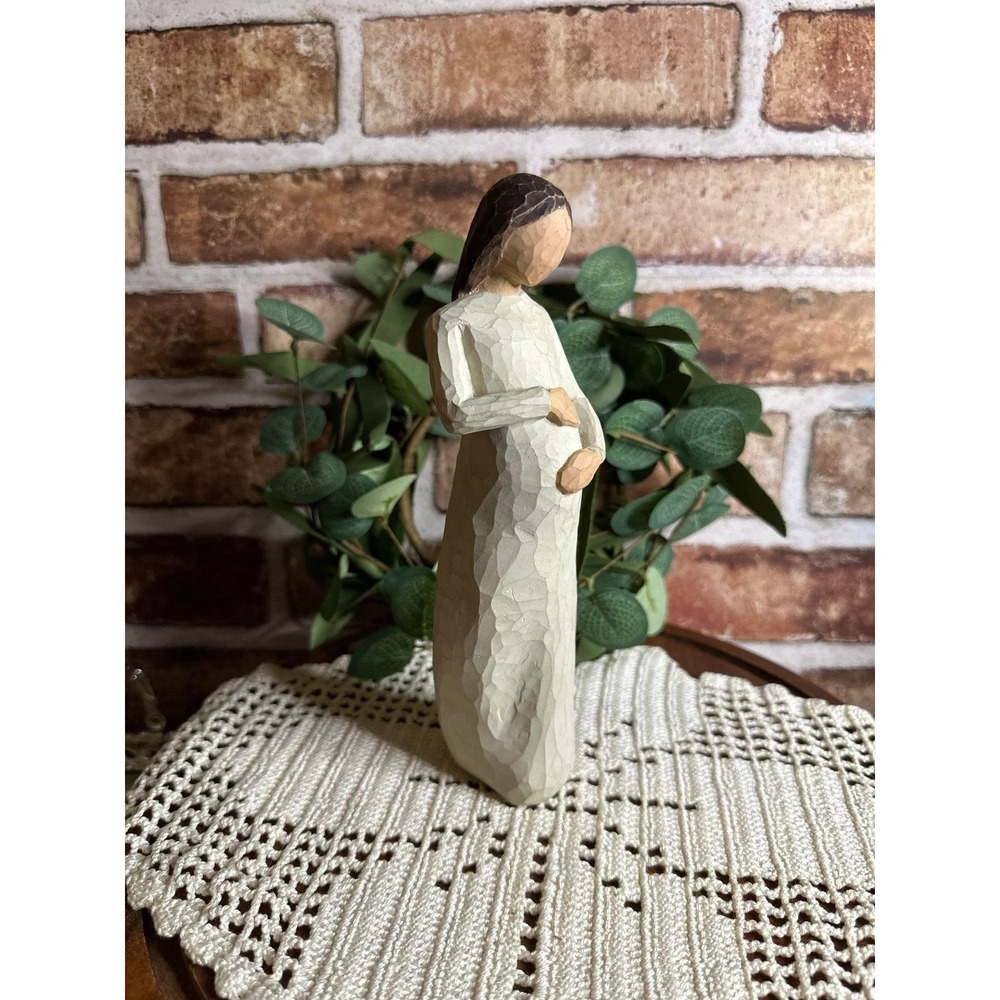 Vintage 2002 Willow Tree Figurine - Motherhood/Pregnancy "Cherish" 8"